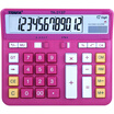 Letter hair TRNFA TA-2137 bright color office calculator pink
