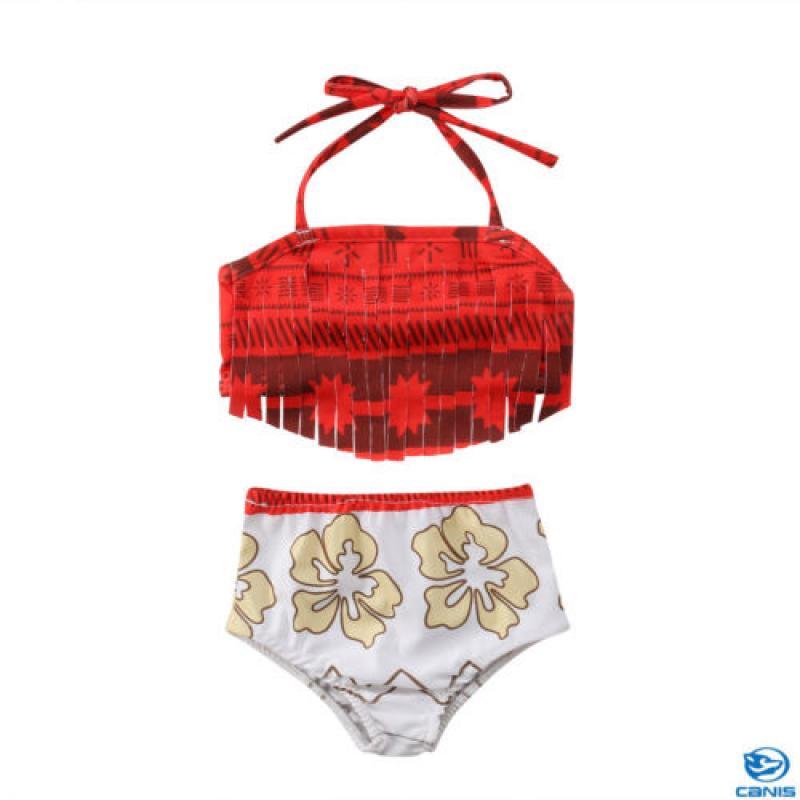 Toddler Kids Baby Girl Tassels Tankini Swimwear Swimsuit Bikini Set Bathing Suit