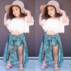 3PCS Baby Girl T-shirt Tops Short Pants Peacock Skirt Party Clothes Outfits 1-6T