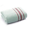 Grace towel home textiles cotton jacquard thickened water absorption classic horizontal stripes large bath towel single brown brown 450g article 140 70cm