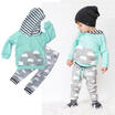 0-18M Baby Boy Girl Casual Hoodie Sweatshirt Top Long Pants Leggings Outfit Set