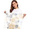 Mario Gucci MARJA KURKI Small square of the sea flowers Silk spring&summer hand curling European&American style women scarf gray 1X110098
