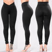 Womens Yoga Sports Leggings Black Splice Mesh Gym Pants Fitness Stretch Trousers