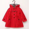 2017 New Kids Girls Winter Clothes Fleece Outerwear Long Trench Wind Coat Jacket