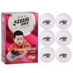 Red Double Happiness DHS Sai Fu White Samsung 40 Table Tennis CF40A with a ball six loaded