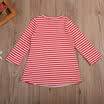 Christmas Infant Baby Girls Dress Toddler Kids Striped Santa Claus Sundress
