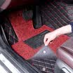 BOLISH full of double-layer wire ring car mat wire ring leather double detachable car mat factory straight hair beige beige wire ring