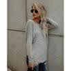 US STOCK Women Sexy Long Sleeve Twisted Open Back Loose Tops Casual Shirt Blouse