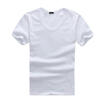 Mens Casual Slim Kurzarm T-Shirt Single Knopfleiste Plain V-Ausschnitt Shirt
