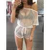 US Womens Bathing Suit Lace Crochet Tassel Bikini Swimwear Cover Up Beach Dress