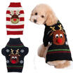 Pet Christmas Sweater Striped Dog Clothes Puppy Sweater Clothing for Dogs & Cats