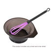 2 in 1 Hair Dyeing Bowl & Hair Whisk Dye Cream Paint Stirrer for Barber Hair Dyeing Kit DIY Hairdressing Styling Tool Random Color