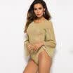 Women Ladies Bodysuit Sexy Leotard Long Sleeve Body Tops T shirt Jumpsuit Party