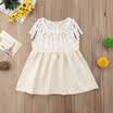 Toddelr Kids Baby Girls Tassel Collar Solid Dress Sundress Party Dress Outfits