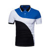 New Mens Polo Shirts Short Sleeve Tops Patchwork Contrast Color Casual T-Shirts