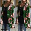 Plus Size Women Holiday Chiffon Floral Kimono Cardigan Ladies Summer Tops Coat