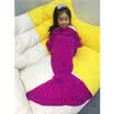 Scaled Mermaid Tail Sofa Blanket Crocheted Knitting Super Soft for Kids Adults