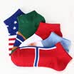 Antarctic Nanjiren men socks casual spring&summer seasons flag invisible business sports shorts socks 5 double gift box mixed color uniform