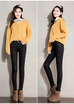 High-waisted jeans women 2018 autumn&winter new style with fleece thickened slim slim stretch pencil pants N0001