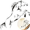 Black Jumping Horse Wall Sticker Vinyl Decal Home Room Decor Art Mural Removable