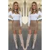 Women Ladies Sexy Bandage Leather High Waist Pencil Bodycon Hip Short Mini Skirt