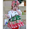 Christmas Toddler Girl Kids Santa Claus Strap Tops Party Dress Skirt Clothes Set