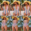 Womens Swimming Costume Padded Swimsuit Monokini Swimwear Push Up Bikini Sets