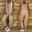 New Womens Casual Dungarees Overalls Jumpsuit Ladies Romper Pants Long Playsuit