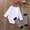 Newborn Baby Girls Romper Jumpsuit Bodysuit Leggings 3pcs Clothes Outfit Set USA