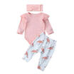AU Newborn Baby Girl Clothes Romper T-shirt TopPants Leggings Outfits 3PCS Set