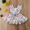 Boutique Toddler Kids Girl Floral Deer Summer Tunic Casual Skater Dress Sundress