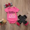 3Pcs Baby Girl Clothes Newborn Romper Leggings Pants Bodysuit Outfit Set Clothes