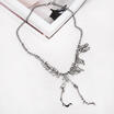 Goth Dinosaur Skeleton T-Rex Statement Necklace Steampunk Gift Punk Jewellery