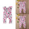 Newborn Baby Girl Kids Dinosaur Romper Jumpsuit Bodysuit Flying Sleeves Clothes