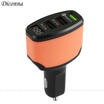 3-Port USB Car Charger Adapter LED Display QC 30 Fast Charging for Android IOS