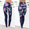 Women Push Up Yoga Legging Elastic High Waist Sport Floral Pant Running Trouser