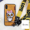 New iphone X Case Embroidery Cute Mobile Phone Case Cartoon Animal Phone Case