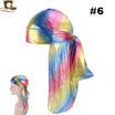 MenWomen Silk Laser Polyester Bandana Hat Durag Rag Tail Headwrap Headwear Gift