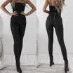 AU Womens Lady Leather Sexy Skinny Stretch Slim High Waist Trousers Pencil Pants
