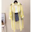 Women Chiffon Stripe Cardigan Shawl Coats Tops Beach Sunscreen Cover Up Blouse
