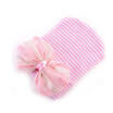 Stripe Bowknot Cap Newborn Baby Girl Toddler Comfy Flower Bowknot Beanie Hat