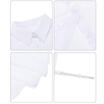 Women False Collar Detachable Neckline Choker Fake Collar Bib Half Shirt White