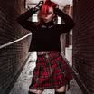 Lady Women Mini Skirt Plaid Skirts Casual High Waist Ruffle Pleated Pencil Dress