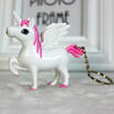 Children Kids Toys Lovely Unicorn Keyring LED Light With Sound Key Chain Gifts