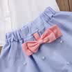 Kid Baby Girl Ruffle Sleeveless Shirt Blouse TopBowknot Tutu Skirt Dress Outfit