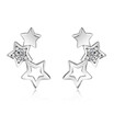 Cubic Zirconia Star Stud Earrings For Women Fashion Jewelry Accessories Party Lady Ear Studs K75