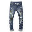 New Mens Slim Runway Straight Denim Pants Destroyed Ripped Trousers Jeans