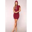 Women Hooded Sweatshirt Short Sleeve Sweater Hoodie Jumper Bodycon Mini Dress