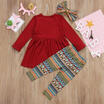 Thanksgiving Kids Baby Girls Outfit Clothes T-shirt Tops DressLeggings Pants UK