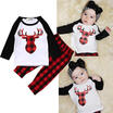 Reindeer Baby Boy Girls Long Sleeve T-shirtPants 2pcs Outfits Clothes Xmas Set